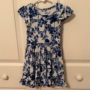 Posh peanut x Loft Blue Floral Kids Dress